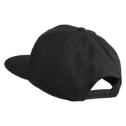Old English Black L Patched 6 Panels Round Bill Cap - Black OSFM
