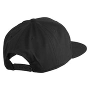 Old English Black L Patched 6 Panels Round Bill Cap - Black OSFM