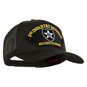 2nd Infantry Division Second to None Patched Solid Cotton Twill Mesh Prostyle Cap - Charcoal OSFM