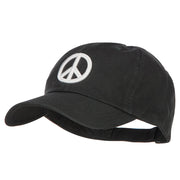 3D Peace Symbol Embroidered Low Profile Cap