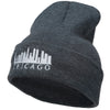 Chicago Skyline Embroidered Long Beanie