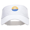 Trident Sunset Embroidered Cotton Twill Sun Visor - White OSFM