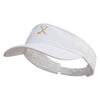 Restaurant Icon Embroidered Pro Style Cotton Twill Washed Visor - White OSFM