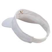 Restaurant Icon Embroidered Pro Style Cotton Twill Washed Visor - White OSFM