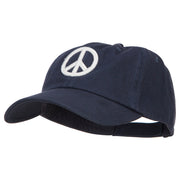 3D Peace Symbol Embroidered Low Profile Cap