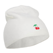 Mini Cherry Embroidered Short Beanie