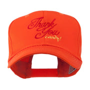 Thank You with Candy Embroidered Cap