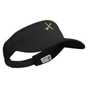 Restaurant Icon Embroidered Pro Style Cotton Twill Washed Visor - Black OSFM