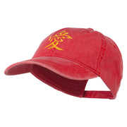 Chinese Symbol for Love Embroidered Washed Cap