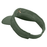 Restaurant Icon Embroidered Pro Style Cotton Twill Washed Visor - Olive OSFM