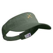 Restaurant Icon Embroidered Pro Style Cotton Twill Washed Visor - Olive OSFM