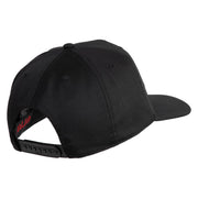 Dysfunctional Veteran Leave Me Alone Patched Solid Cotton Twill 5 Panel Prostyle Snap Cap - Black OSFM