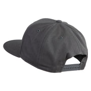Old English Black E Patched 6 Panels Round Bill Cap - Dark Grey OSFM