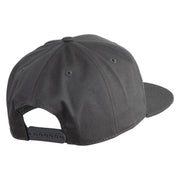 Old English Black E Patched 6 Panels Round Bill Cap - Dark Grey OSFM