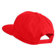 Old English Black E Patched 6 Panels Round Bill Cap - Red OSFM