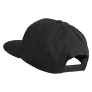 Old English Black E Patched 6 Panels Round Bill Cap - Black OSFM