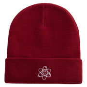 Atom Logo Embroidered 12 Inch Long Knitted Beanie