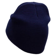 Acrcade Man Heart Embroidered 8 inch Acrylic Short Blank Beanie - Navy OSFM