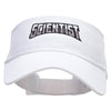 Scientist Embroidered Cotton Twill Sun Visor - White OSFM