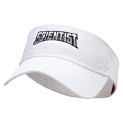 Scientist Embroidered Cotton Twill Sun Visor - White OSFM