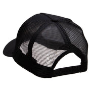 Maya Pyramid Embroidered Twill 5 panel Mesh Back Cap - Black OSFM