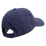 Valentines Heart Chocolate Embroidered Low Profile Dyed Cotton Twill Cap - Navy OSFM