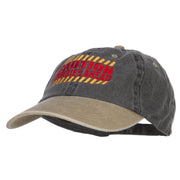 Caution Zombie Ahead Embroidered Dyed Washed Cap