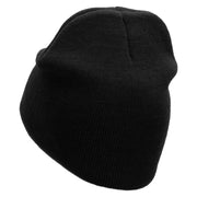 Acrcade Man Heart Embroidered 8 inch Acrylic Short Blank Beanie - Black OSFM