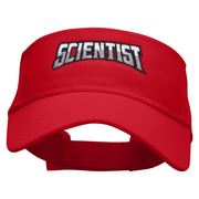 Scientist Embroidered Cotton Twill Sun Visor - Red OSFM