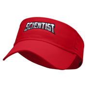 Scientist Embroidered Cotton Twill Sun Visor - Red OSFM