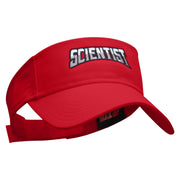 Scientist Embroidered Cotton Twill Sun Visor - Red OSFM