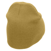 Acrcade Man Heart Embroidered 8 inch Acrylic Short Blank Beanie - Khaki OSFM