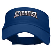 Scientist Embroidered Cotton Twill Sun Visor - Royal OSFM