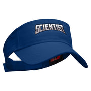 Scientist Embroidered Cotton Twill Sun Visor - Royal OSFM