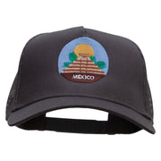 Maya Pyramid Embroidered Twill 5 panel Mesh Back Cap - Charcoal OSFM