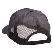 Maya Pyramid Embroidered Twill 5 panel Mesh Back Cap - Charcoal OSFM