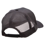 Maya Pyramid Embroidered Twill 5 panel Mesh Back Cap - Charcoal OSFM