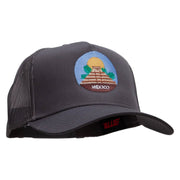 Maya Pyramid Embroidered Twill 5 panel Mesh Back Cap - Charcoal OSFM