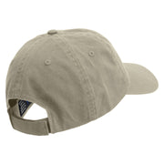 Valentines Heart Chocolate Embroidered Low Profile Dyed Cotton Twill Cap - Putty OSFM