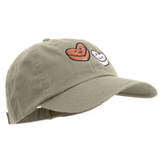 Valentines Heart Chocolate Embroidered Low Profile Dyed Cotton Twill Cap - Putty OSFM