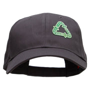 Int'l Recycling Symbol Ecology Patched Low Profile Cap - Charcoal OSFM