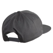 Old English Black M Patched 6 Panels Round Bill Cap - Dark Grey OSFM