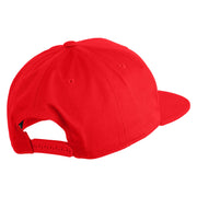 Old English Black M Patched 6 Panels Round Bill Cap - Red OSFM