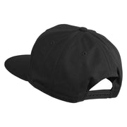 Old English Black M Patched 6 Panels Round Bill Cap - Black OSFM