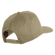 USS Nevada BB 36 Blue Patched Solid Cotton Twill 5 Panel Prostyle Snap Cap - Khaki OSFM