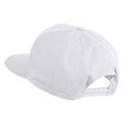 Old English Black M Patched 6 Panels Round Bill Cap - White OSFM