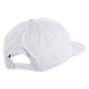 Old English Black M Patched 6 Panels Round Bill Cap - White OSFM