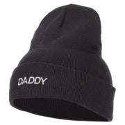 Word of Daddy Embroidered Long Beanie