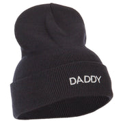 Word of Daddy Embroidered Long Beanie