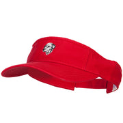 Dalmatian Head Embroidered Pro Style Cotton Washed Visor